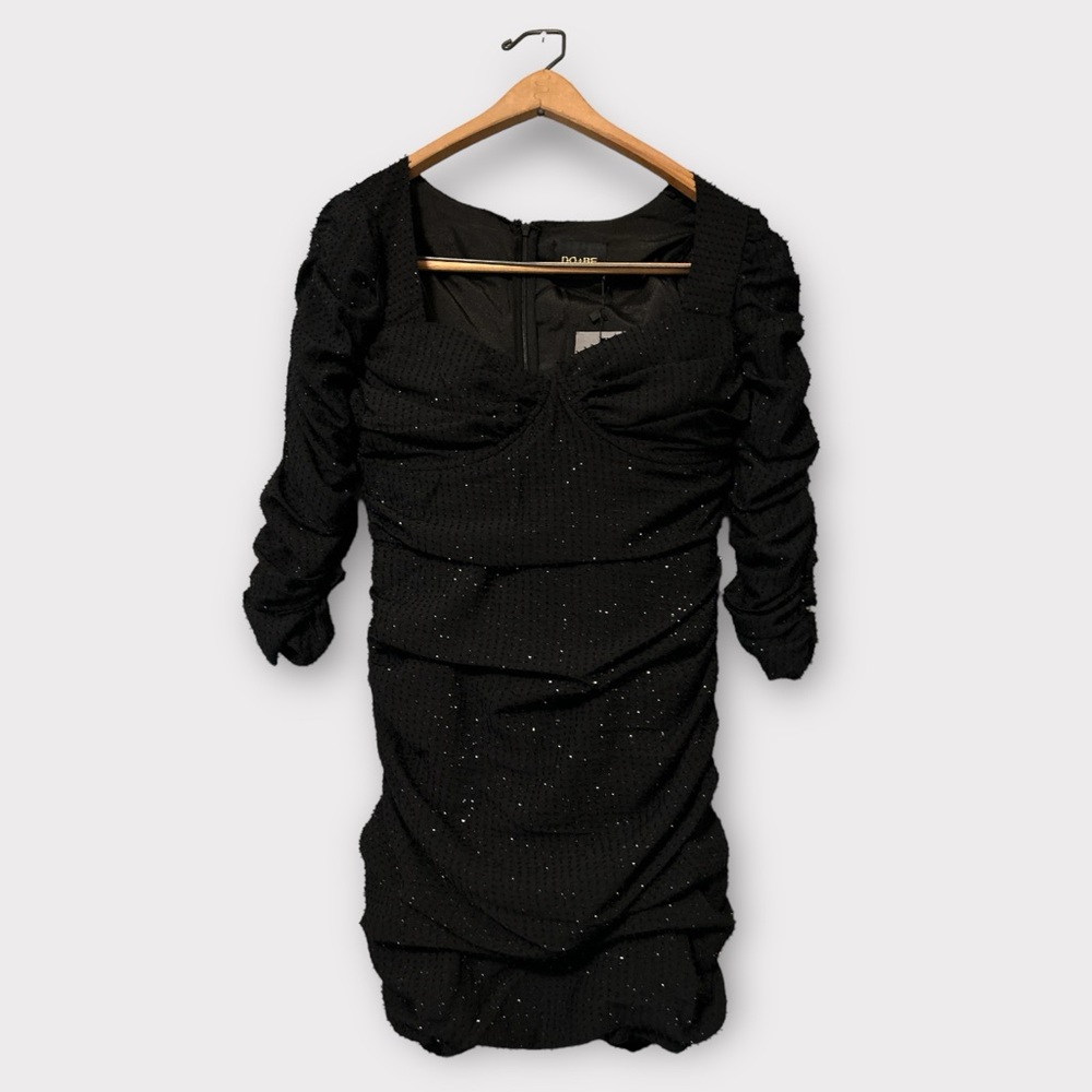 DO+BE Black Ruched Sparkly Scrunch 6 for $36
Dress Size Small